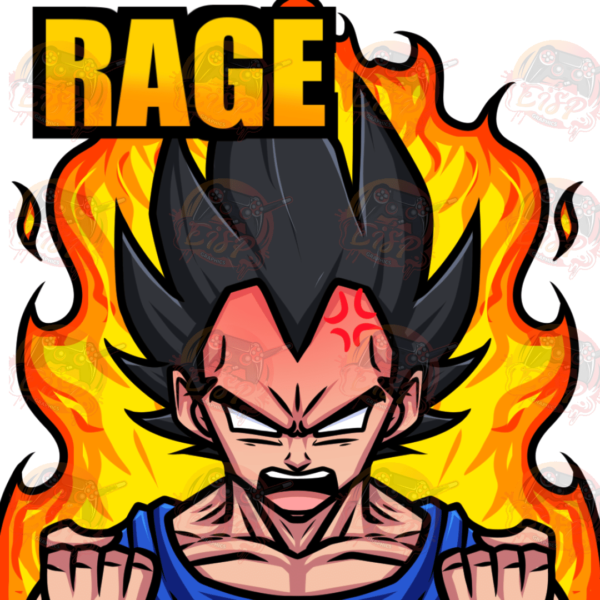 twitch emote commissions of vegeta rage