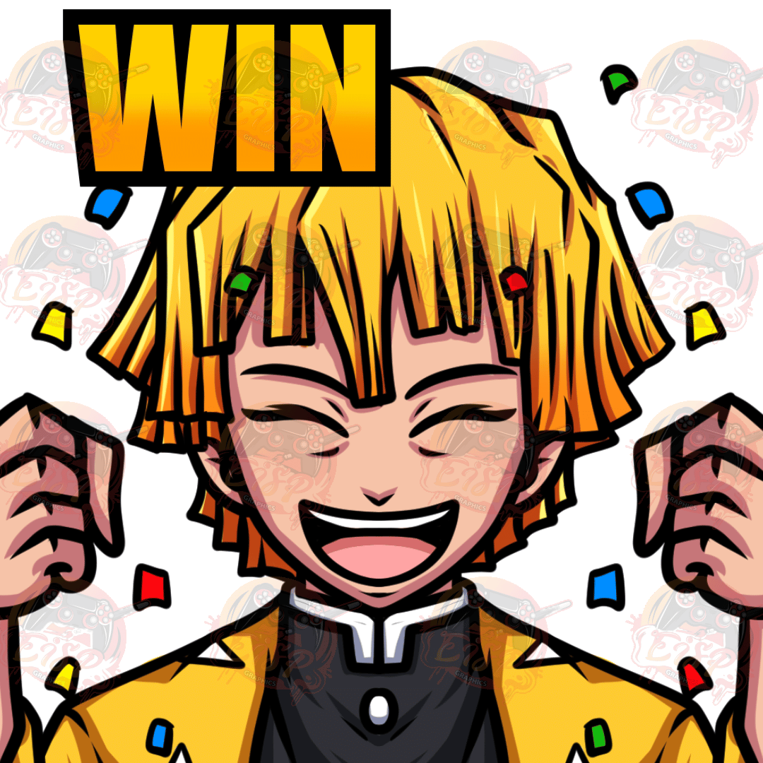 Zenitsu Agatsuma Win – Twitch Emote