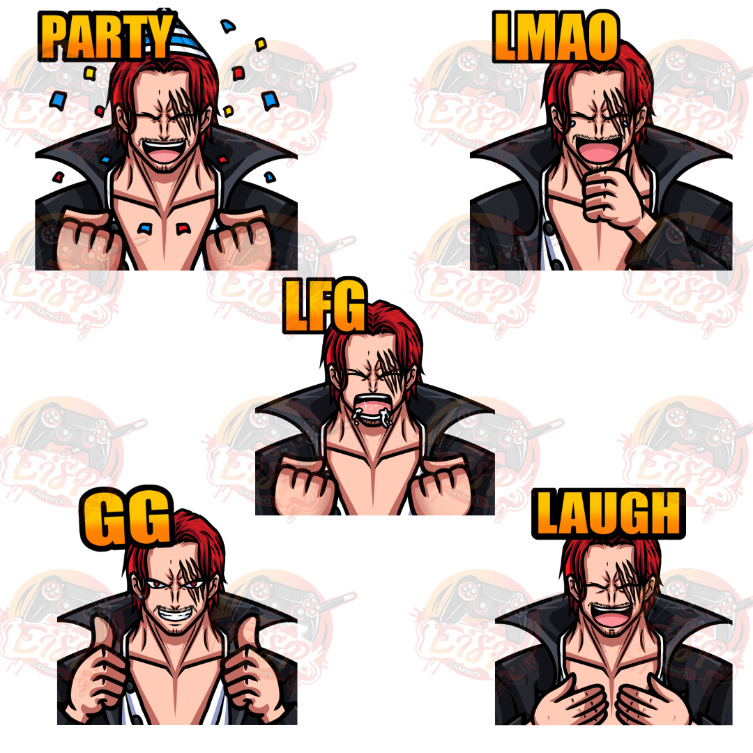 Shanks Emotes – Pack of 5