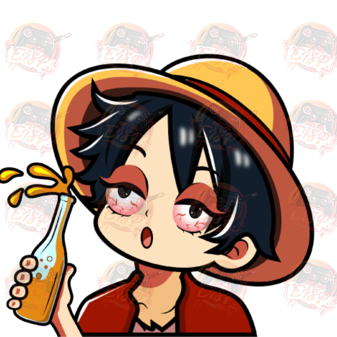 Drunk Luffy – Twitch Emote – EISP GRAPHICS